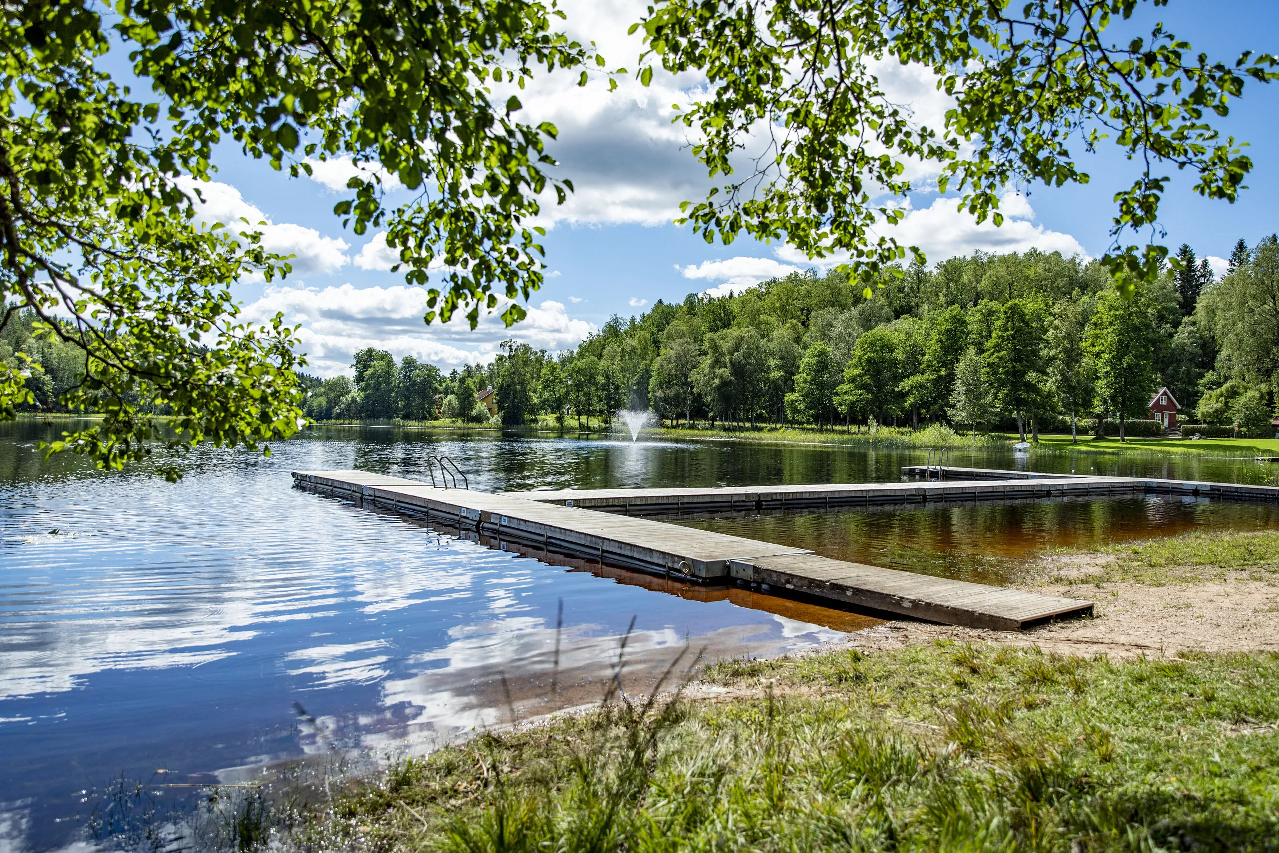 Horsasjön med en brygga