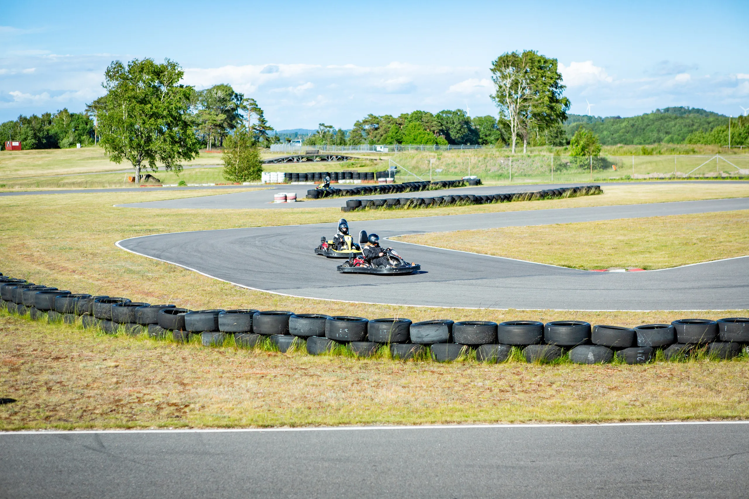 gokart på en bana