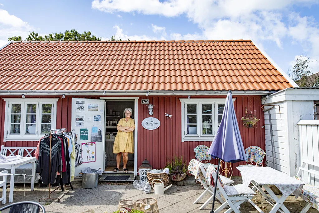 Fika- och shoppingstopp hos Annies stuga