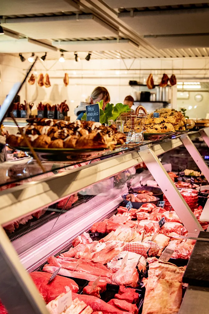köttdisk hos gårdsbutik