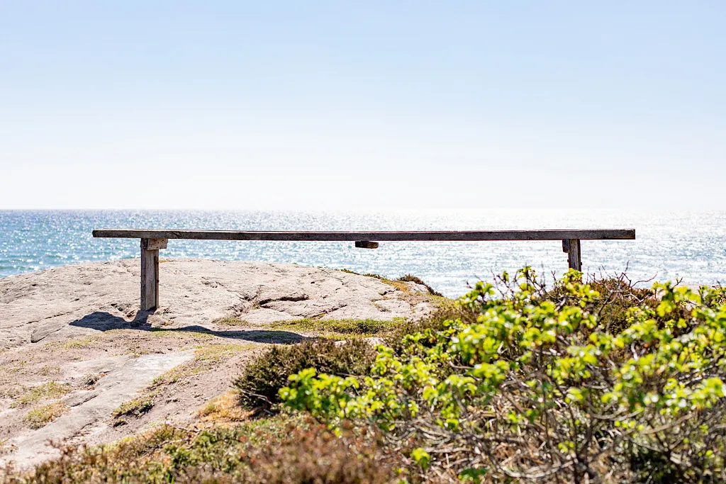 Vesslunda bänk sommar vandra utsikt