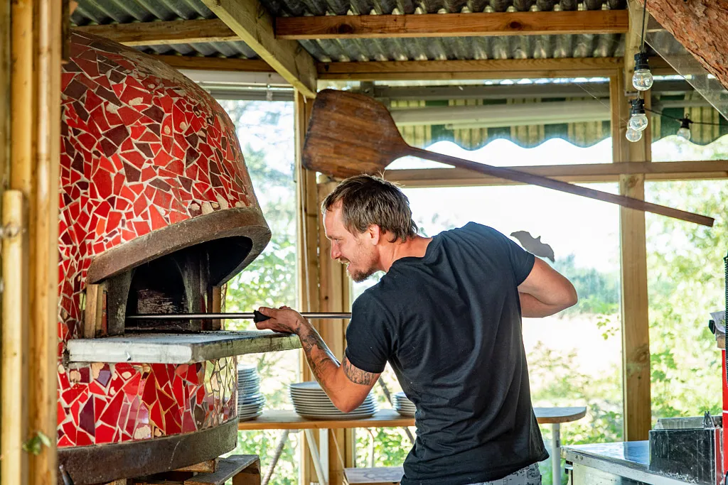 Napolitansk pizza vid havet