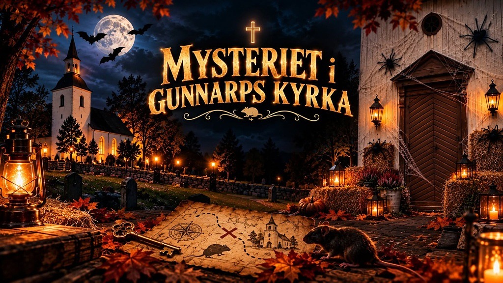 grafiskt manér för Mysteriet i gunnarps kyrka