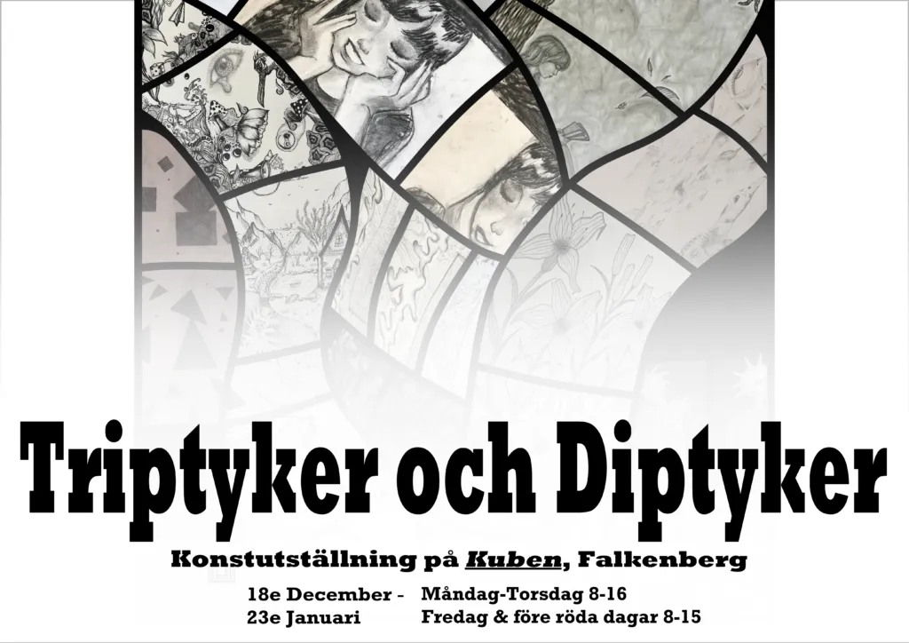 Triptyker och Diptyker – utställning av Hallands konstskola