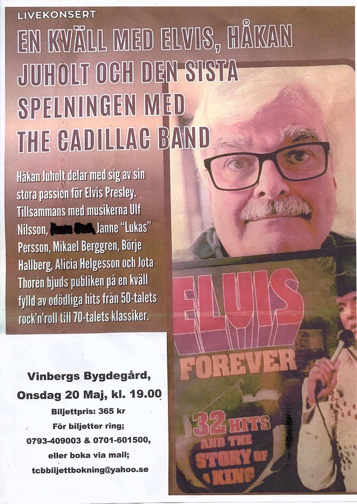 En kväll med Elvis, Håkan Juholt och The Cadillac Band