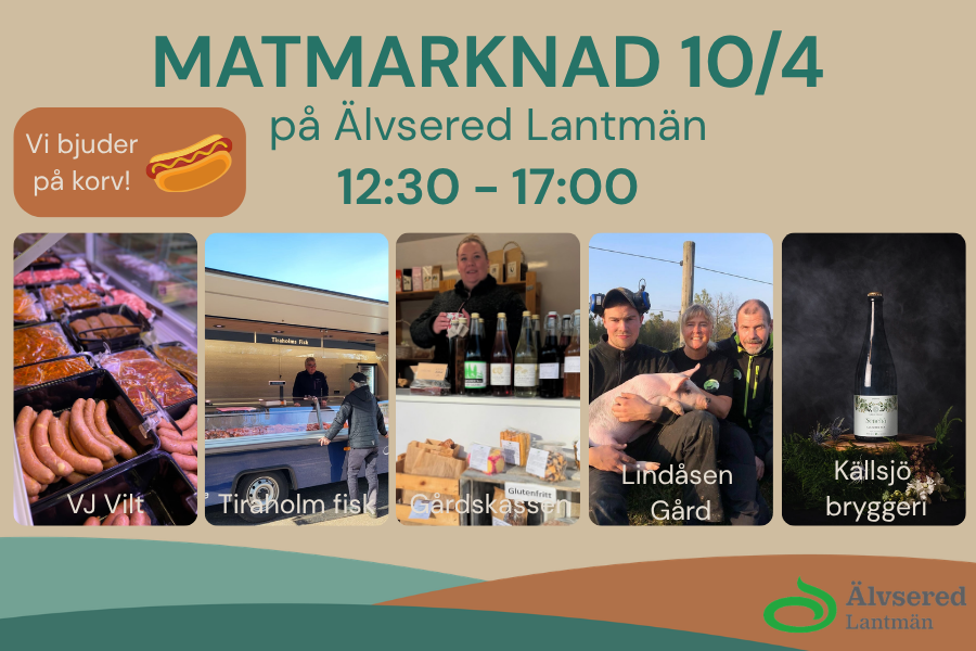 Matmarknad på Älvsered Lantmän