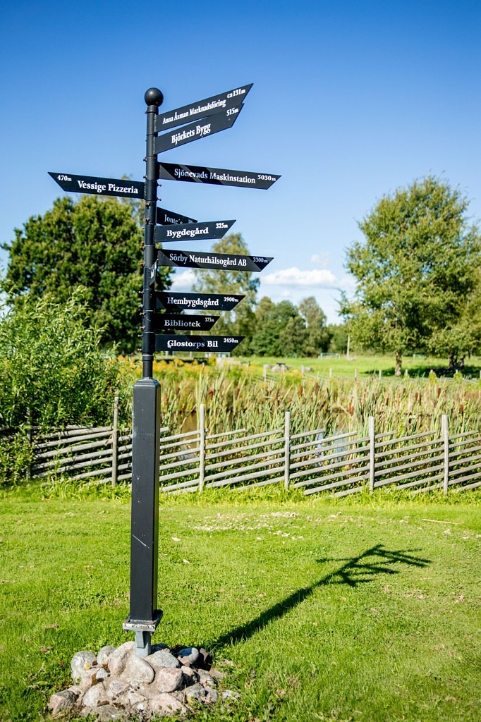 skylt som visar vägen på gurkbänken 